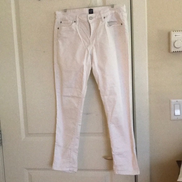 - Gap mid rise white skinny jeans girlfriend - Picture 1 of 5